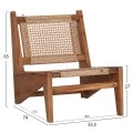 ΚΑΡΕΚΛΑ LOUNGE LUKILLA HM9913 ΞΥΛΟ TEAK ΣΕ ΦΥΣΙΚΟ--ΣΥΝΘ.ΣΧΟΙΝΙ ΜΠΕΖ 55,5x74x65Υεκ.