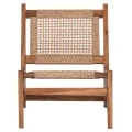 ΚΑΡΕΚΛΑ LOUNGE LUKILLA HM9913 ΞΥΛΟ TEAK ΣΕ ΦΥΣΙΚΟ--ΣΥΝΘ.ΣΧΟΙΝΙ ΜΠΕΖ 55,5x74x65Υεκ.