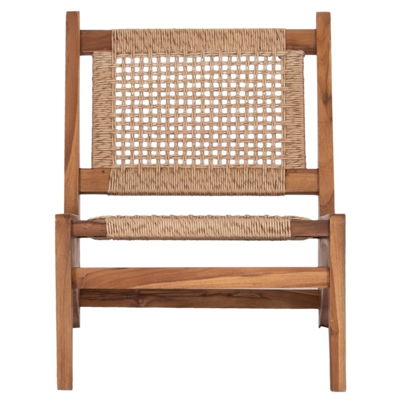ΚΑΡΕΚΛΑ LOUNGE LUKILLA HM9913 ΞΥΛΟ TEAK ΣΕ ΦΥΣΙΚΟ--ΣΥΝΘ.ΣΧΟΙΝΙ ΜΠΕΖ 55,5x74x65Υεκ.