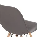 ΚΑΡΕΚΛΑ ΜΕ ΞΥΛΙΝΑ ΠΟΔΙΑ ΚΑΙ ΚΑΘΙΣΜΑ TWIST PP ΓΚΡΙ HM8460.10 46x50x82 εκ.