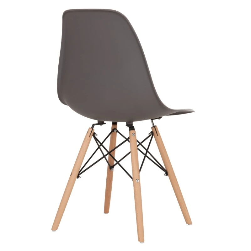 ΚΑΡΕΚΛΑ ΜΕ ΞΥΛΙΝΑ ΠΟΔΙΑ ΚΑΙ ΚΑΘΙΣΜΑ TWIST PP ΓΚΡΙ HM8460.10 46x50x82 εκ.