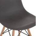 ΚΑΡΕΚΛΑ ΜΕ ΞΥΛΙΝΑ ΠΟΔΙΑ ΚΑΙ ΚΑΘΙΣΜΑ TWIST PP ΓΚΡΙ HM8460.10 46x50x82 εκ.