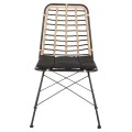 ΚΑΡΕΚΛΑ ΜΕΤΑΛΛΙΚΗ ALLEGRA HM5691.11 WICKER ΜΠΕΖ-ΜΑΥΡΟ 51x54x84Υεκ.