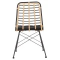 ΚΑΡΕΚΛΑ ΜΕΤΑΛΛΙΚΗ ALLEGRA HM5691.11 WICKER ΜΠΕΖ-ΜΑΥΡΟ 51x54x84Υεκ.
