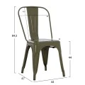 ΚΑΡΕΚΛΑ ΜΕΤΑΛΛΙΚΗ MELITA-PRO HM8641.43 ΣΕ DARK OLIVE GREEN 43x50x82Υεκ.