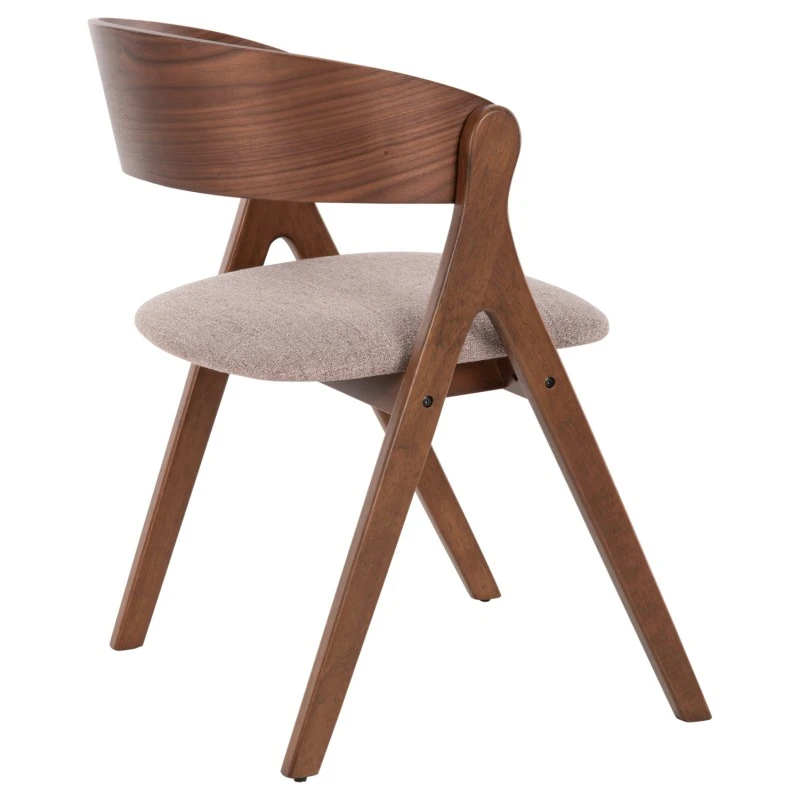 ΚΑΡΕΚΛΑ NEKKER HM9739.01 RUBBERWOOD ΣΕ ΚΑΡΥΔΙ-ΜΠΕΖ ΥΦΑΣΜΑ ΚΑΘΙΣΜΑ 56x55x78Yεκ.