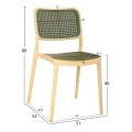 ΚΑΡΕΚΛΑ ΠΟΛΥΠΡΟΠΥΛΕΝΙΟΥ MEKO HM5934.04 ΜΠΕΖ ΜΕ OLIVE GREEN ΨΑΘΑ 41x49x102Υ εκ.