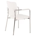ΚΑΡΕΚΛΑ QUESTA ΜΕ ΜΠΡΑΤΣΑ HM1070.02 ΛΕΥΚΗ 56,5x59x85 cm