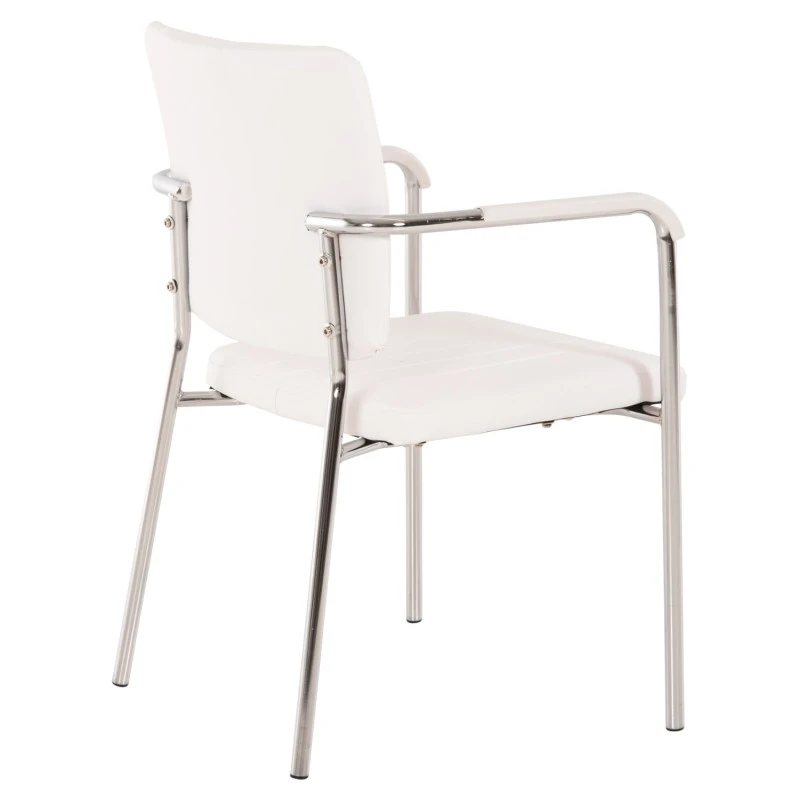 ΚΑΡΕΚΛΑ QUESTA ΜΕ ΜΠΡΑΤΣΑ HM1070.02 ΛΕΥΚΗ 56,5x59x85 cm