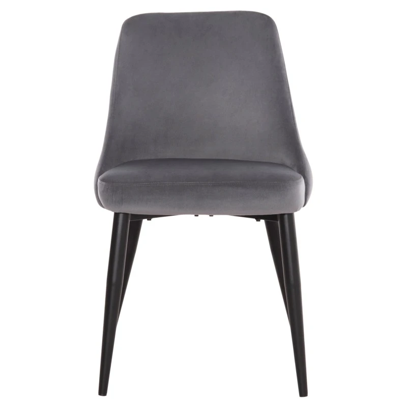 ΚΑΡΕΚΛΑ SERENITY HM8527.11 ΒΕΛΟΥΔΟ ΓΚΡΙ ΜΕ ΜΑΥΡΑ ΜΕΤΑΛΛΙΚΑ ΠΟΔΙΑ 51x54x83,5Υεκ.