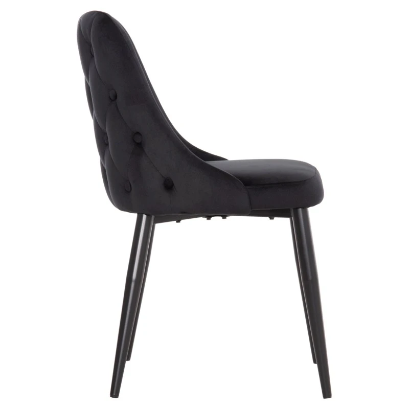 ΚΑΡΕΚΛΑ SERENITY HM8527.14 ΒΕΛΟΥΔΟ ΜΑΥΡΟ ΜΕ ΜΑΥΡΑ ΜΕΤΑΛΛΙΚΑ ΠΟΔΙΑ 51x54x83,5Υεκ.