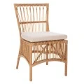 ΚΑΡΕΚΛΑ THALIN HM9834 RATTAN ΣΕ ΦΥΣΙΚΟ-ΜΑΞΙΛΑΡΙ ΣΕ ΛΕΥΚΟ 53x58x91Υεκ.
