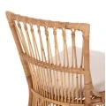 ΚΑΡΕΚΛΑ THALIN HM9834 RATTAN ΣΕ ΦΥΣΙΚΟ-ΜΑΞΙΛΑΡΙ ΣΕ ΛΕΥΚΟ 53x58x91Υεκ.