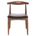 KΑΡΕΚΛΑ ΤΡΑΠΕΖΑΡΙΑΣ ALOR HM9947.03 RUBBERWOOD ΚΑΡΥΔΙ-ΜΑΥΡΟ PU 55x51x75Υεκ