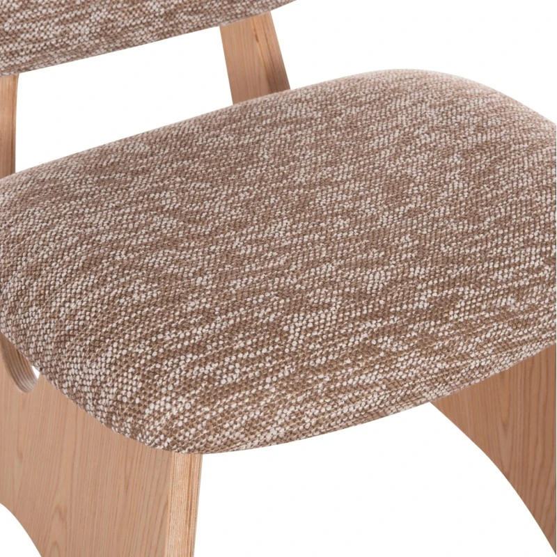 ΚΑΡΕΚΛΑ ΤΡΑΠΕΖΑΡΙΑΣ BELLISI HM18248.01 ΚΑΦΕ ΥΦΑΣΜΑ-PLYWOOD ΧΡΩΜΑ ΔΡΥΟΣ 53x56x78Υεκ.