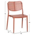 ΚΑΡΕΚΛΑ ΤΡΑΠΕΖΑΡΙΑΣ HILLIARD HM6645.08 ΑΛΟΥΜΙΝΙΟ ΣΕ TERRACOTTA 46x54x78Υεκ
