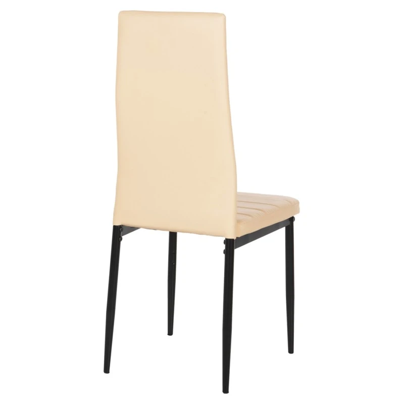 ΚΑΡΕΚΛΑ ΤΡΑΠΕΖΑΡΙΑΣ LADY HM0037.25 ΑΝΟΙΧΤΟ ΚΡΕΜ PU ΣΚΕΛΕΤΟΣ ΜΑΥΡΟΣ ΜΕΤΑΛ. (K/D) 42x44x95Υεκ
