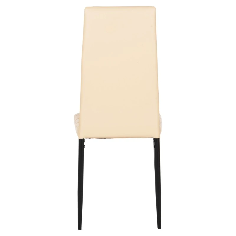 ΚΑΡΕΚΛΑ ΤΡΑΠΕΖΑΡΙΑΣ LADY HM0037.25 ΑΝΟΙΧΤΟ ΚΡΕΜ PU ΣΚΕΛΕΤΟΣ ΜΑΥΡΟΣ ΜΕΤΑΛ. (K/D) 42x44x95Υεκ