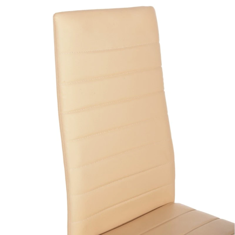 ΚΑΡΕΚΛΑ ΤΡΑΠΕΖΑΡΙΑΣ LADY HM0037.25 ΑΝΟΙΧΤΟ ΚΡΕΜ PU ΣΚΕΛΕΤΟΣ ΜΑΥΡΟΣ ΜΕΤΑΛ. (K/D) 42x44x95Υεκ
