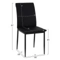 ΚΑΡΕΚΛΑ ΤΡΑΠΕΖΑΡΙΑΣ PERKY HM18347.02 ΜΑΥΡΟ ΥΦΑΣΜΑ & ΜΕΤΑΛΛΙΚΑ ΠΟΔΙΑ 44x60x87Υεκ