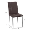 ΚΑΡΕΚΛΑ ΤΡΑΠΕΖΑΡΙΑΣ PERKY HM18347.03 ΚΑΦΕ ΥΦΑΣΜΑ-ΜΕΤΑΛ. ΠΟΔΙΑ ΜΑΥΡΑ 44x60x87Υεκ