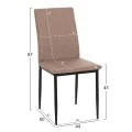 ΚΑΡΕΚΛΑ ΤΡΑΠΕΖΑΡΙΑΣ PERKY HM18347.04 ΜΠΕΖ ΥΦΑΣΜΑ-ΜΕΤΑΛ. ΠΟΔΙΑ ΜΑΥΡΑ 44x60x87Υεκ