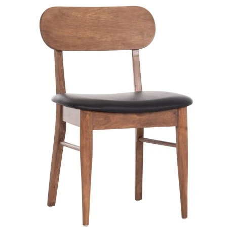 KΑΡΕΚΛΑ ΤΡΑΠΕΖΑΡΙΑΣ SEKOR HM9945.03 ΚΑΡΥΔΙ RUBBERWOOD-ΜΑΥΡΟ PU 51x48x79Υεκ