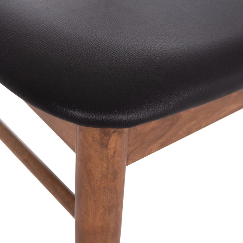 KΑΡΕΚΛΑ ΤΡΑΠΕΖΑΡΙΑΣ SEKOR HM9945.03 ΚΑΡΥΔΙ RUBBERWOOD-ΜΑΥΡΟ PU 51x48x79Υεκ