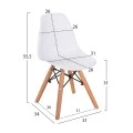 ΚΑΡΕΚΛΑ TWIST KID HM8453.01 ΞΥΛΙΝΑ ΠΟΔΙΑ Κ ΚΑΘΙΣΜΑ PP ΛΕΥΚΟ 31x34x55.5Υεκ