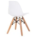 ΚΑΡΕΚΛΑ TWIST KID HM8453.01 ΞΥΛΙΝΑ ΠΟΔΙΑ Κ ΚΑΘΙΣΜΑ PP ΛΕΥΚΟ 31x34x55.5Υεκ
