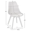 ΚΑΡΕΚΛΑ VEGAS HM0033.31 ΠΟΛΥΠΡΟΠΥΛΕΝΙΟΥ-PU- ΛΕΥΚΟ 47,5x55x82 εκ.