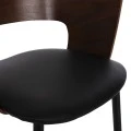 ΚΑΡΕΚΛΑ VELP HM9616.03 ΞΥΛΟ ΣΕ ΚΑΡΥΔΙ-ΜΑΥΡΟ PU-ΜΑΥΡΑ ΜΕΤΑΛ. ΠΟΔΙΑ 55,5x50x79Υεκ.