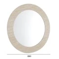 ΚΑΘΡΕΠΤΗΣ ΤΟΙΧΟΥ FONTE HM4880 ΠΛΑΙΣΙΟ MDF ΜΕ PVC ΣΕ ΧΡΩΜΑΤΙΣΜΟ ΤΡΑΒΕΡΤΙΝΑΣ Φ80εκ.
