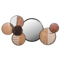 ΚΑΘΡΕΠΤΗΣ ΤΟΙΧΟΥ ΣΤΡΟΓΓΥΛΟΣ DAVION HM4217 MDF-BLACK METAL 123x5x63Υεκ.