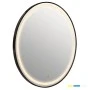 ΚΑΘΡΕΠΤΗΣ ΤΟΙΧΟΥ ΣΤΡΟΓΓΥΛΟΣ ROUNDER HM4503.01 ΑΛΟΥΜΙΝΙΟ ΣΕ ΜΑΥΡΟ-ΦΩΤΙΣΜΟΣ LED Φ80εκ.