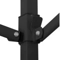 ΚΙΟΣΚΙ/GAZEBO MATTHEW HM6310 ΠΤΥΣΣΟΜΕΝΟ-ΣΚΕΛΕΤΟΣ ΜΕΤΑΛ.ΜΑΥΡΟΣ-ΛΕΥΚΟ ΥΦΑΣΜΑ 3x3x3,10Yμ