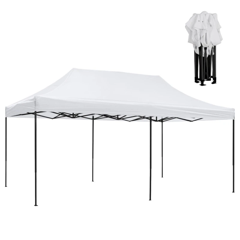 ΚΙΟΣΚΙ/GAZEBO MATTHEW HM6312 ΠΤΥΣΣΟΜΕΝΟ-ΣΚΕΛΕΤΟΣ ΜΕΤΑΛ.ΜΑΥΡΟΣ-ΛΕΥΚΟ ΥΦΑΣΜΑ 3x6x3,10Yμ