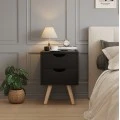 ΚΟΜΟΔΙΝΟ DINKL HM2472.02 ΜΕΛΑΜΙΝΗ-2 ΣΥΡΤΑΡΙΑ-WENGE 29,5x29,5x45Υεκ
