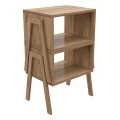 ΚΟΜΟΔΙΝΟ JAKE HM18182.04 ΜΕΛΑΜΙΝΗ ΣΕ ΦΥΣΙΚΟ ΞΥΛΟΥ 48x35x49Υεκ.
