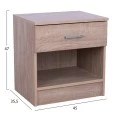 ΚΟΜΟΔΙΝΟ ΜΕ 1 ΣΥΡΤΑΡΙ LANEY SONAMA 45x35,5x47Υ εκ. HM2345.01