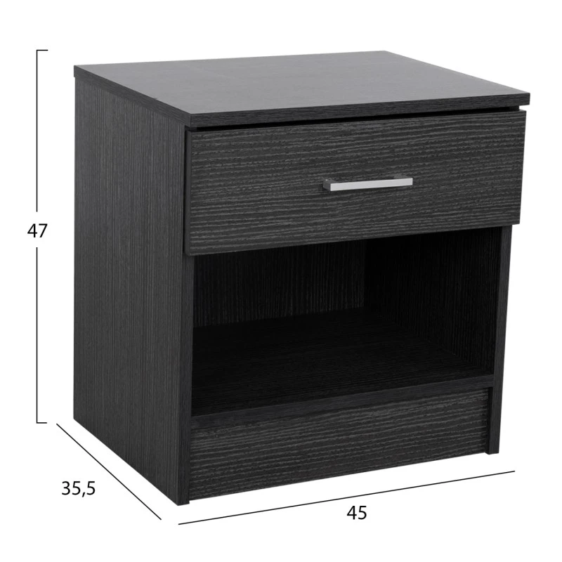 ΚΟΜΟΔΙΝΟ ΜΕ 1 ΣΥΡΤΑΡΙ LANEY ZEBRANO 45x35,5x47Υ εκ. HM2345.02