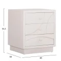 ΚΟΜΟΔΙΝΟ ΣΕΙΡΑ SANTORINI HM18047 MDF ΣΕ ΥΠΟΛΕΥΚΟ ΧΡΩΜΑ-3 ΣΥΡΤΑΡIA 48x38x55,5Υεκ.