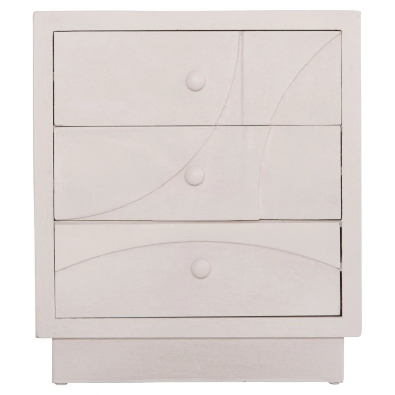 ΚΟΜΟΔΙΝΟ ΣΕΙΡΑ SANTORINI HM18047 MDF ΣΕ ΥΠΟΛΕΥΚΟ ΧΡΩΜΑ-3 ΣΥΡΤΑΡIA 48x38x55,5Υεκ.