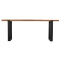 ΚΟΝΣΟΛΑ SHIRE HM9800 ΑΝΑΚΥΚΛΩΜΕΝΟ ΞΥΛΟ TEAK-ΜΑΥΡΕΣ ΜΕΤΑΛΛΙΚΕΣ ΒΑΣΕΙΣ 240x50x90Yεκ