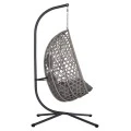 ΚΡΕΜΑΣΤΗ ΦΩΛΙΑ NESTA HM6468.01 ΓΚΡΙ ΜΕΤΑΛΛΟ & P.E.RATTAN 100x100x190Υεκ.