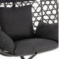 ΚΡΕΜΑΣΤΗ ΦΩΛΙΑ NESTA HM6468.01 ΓΚΡΙ ΜΕΤΑΛΛΟ & P.E.RATTAN 100x100x190Υεκ.