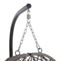 ΚΡΕΜΑΣΤΗ ΦΩΛΙΑ NESTA HM6468.01 ΓΚΡΙ ΜΕΤΑΛΛΟ & P.E.RATTAN 100x100x190Υεκ.