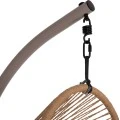 ΚΡΕΜΑΣΤΗ ΦΩΛΙΑ RULER HM6083.02 ΚΑΠΟΥΤΣΙΝΟ ΜΕΤΑΛ.-ΦΥΣΙΚΟ P.E.RATTAN-ΓΚΡΙ ΜΑΞΙΛΑΡΙ 120x110x190Υ