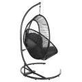 ΚΡΕΜΑΣΤΗ ΦΩΛΙΑ RULER HM6083 ΜΑΥΡΟ ΜΕΤΑΛΛΟ ΚΑΙ ΣΥΝΘ.RATTAN-ΓΚΡΙ ΜΑΞΙΛΑΡΙ 120x110x190Υ
