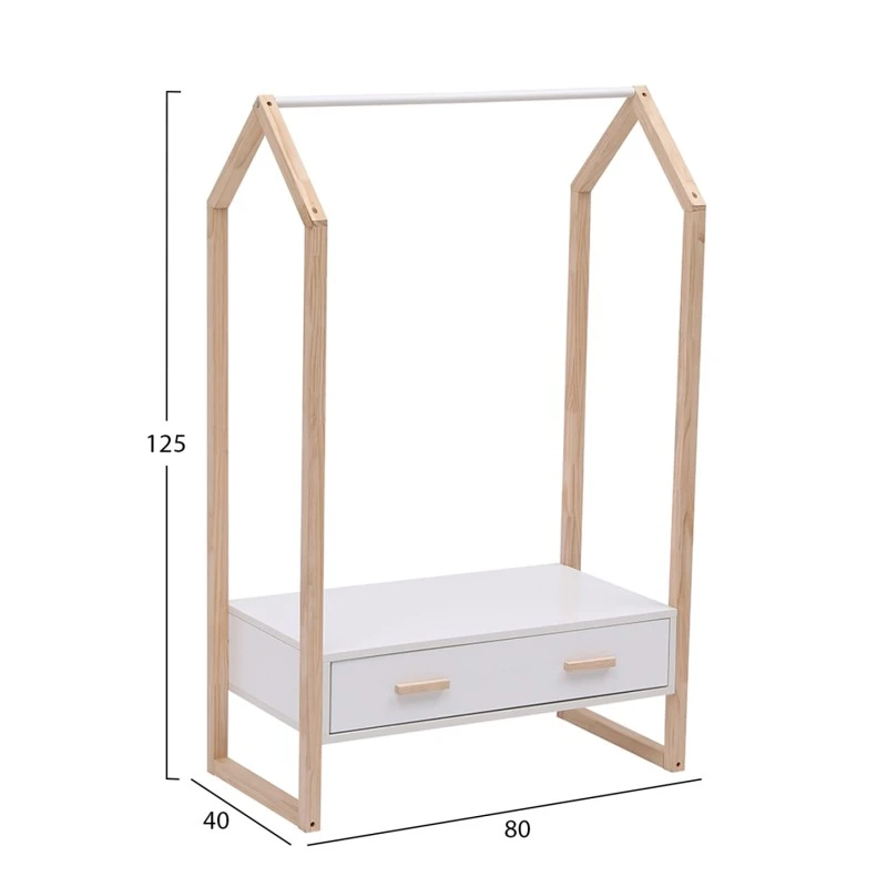 ΚΡΕΜΑΣΤΡΑ ΜΕ ΣΥΡΤΑΡΙ ΠΑΙΔΙΚH PEPE HM2492.03 ΜΕΛΑΜΙΝΗ-ΞΥΛΟ ΠΕΥΚΟΥ 80x40x125Υεκ